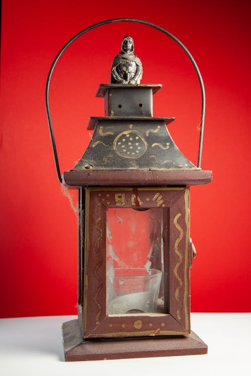 Free Vintage Wooden Lantern  Stock Photo