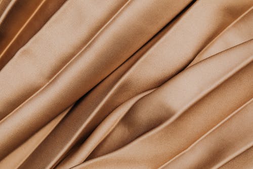 Close up of Pleated Beige Fabric