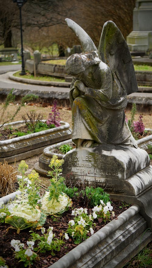 Statue of an Angel on the Graveyard