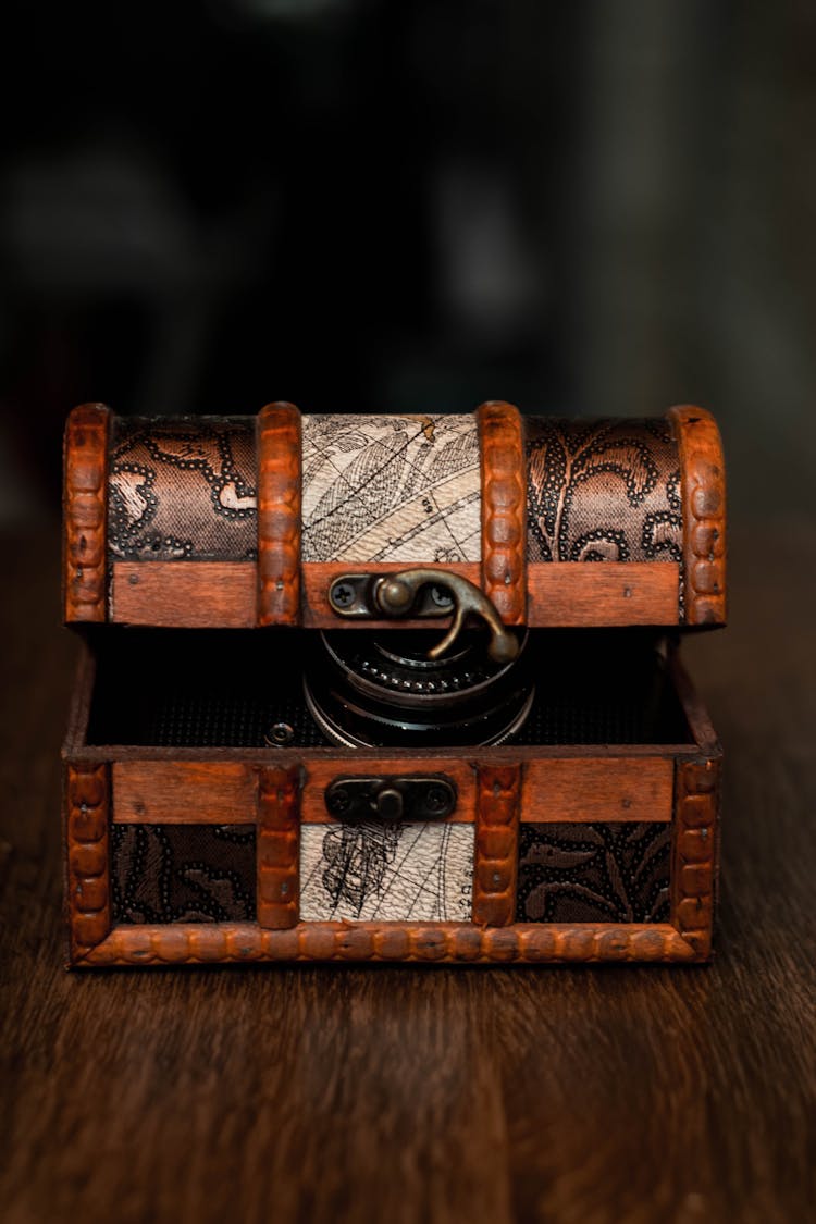 Old Fashioned Box With Photo Camera