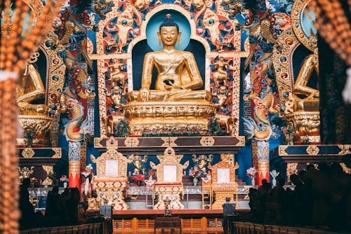Základová fotografie zdarma na téma buddha, buddhismus, bylakuppe zlatý chrám