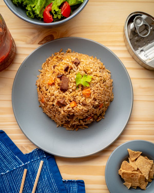 Gratis Fotos de stock gratuitas de arroz frito, delicioso, flatlay Foto de stock