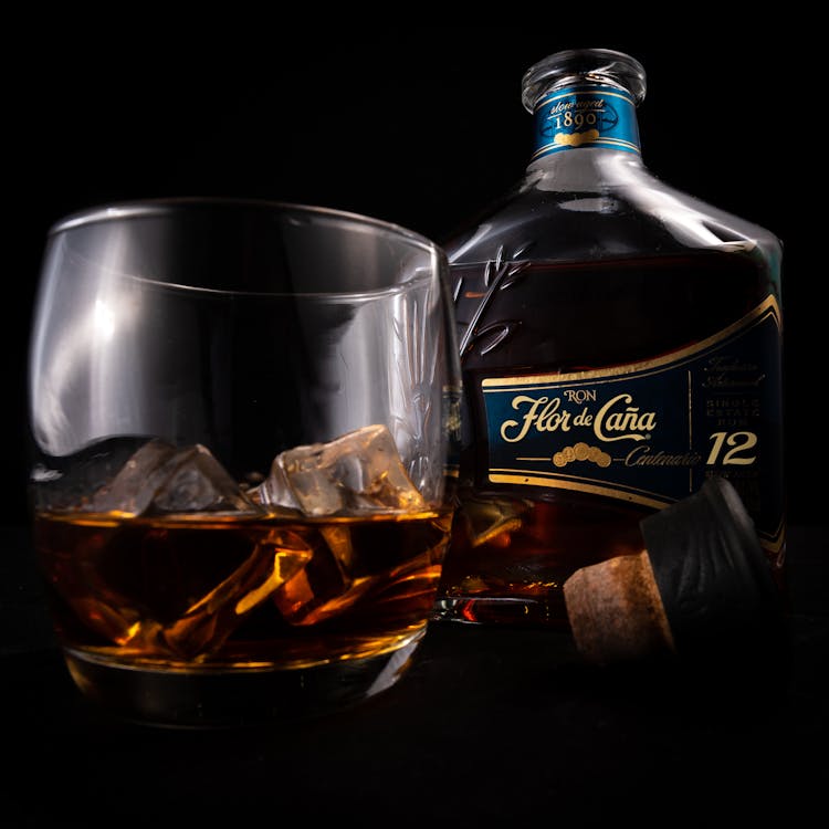 Flor De Caña Rum In Close-Up Photography