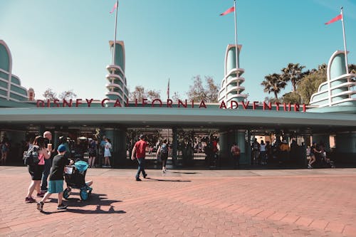 Free People Visiting Disneyland Stock Photo