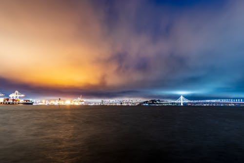 The View of San Francisco City from the Bay at Night
