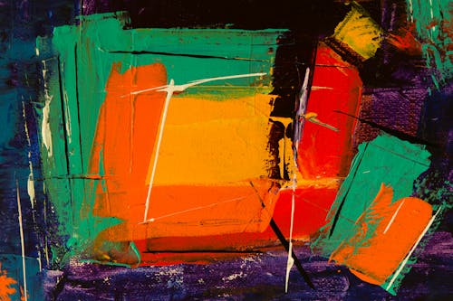 Abstract Painting in Bright Colors