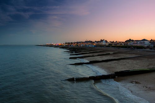 Gratis lagerfoto af hav, morgengry, strand