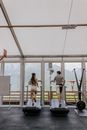 Man and Woman on Treadmill