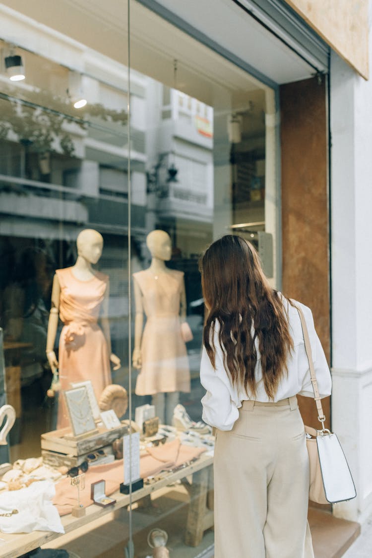 Woman Doing Window Shopping