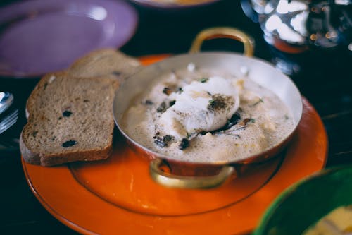 Free Delicious seafood served in pan Stock Photo