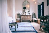 Interior of bedroom in Moroccan style