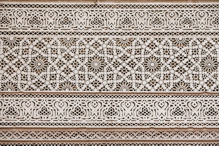 Carved Ornament In Wooden Panel