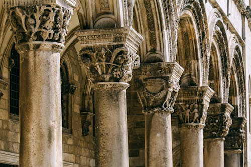 Stone columns of old palace