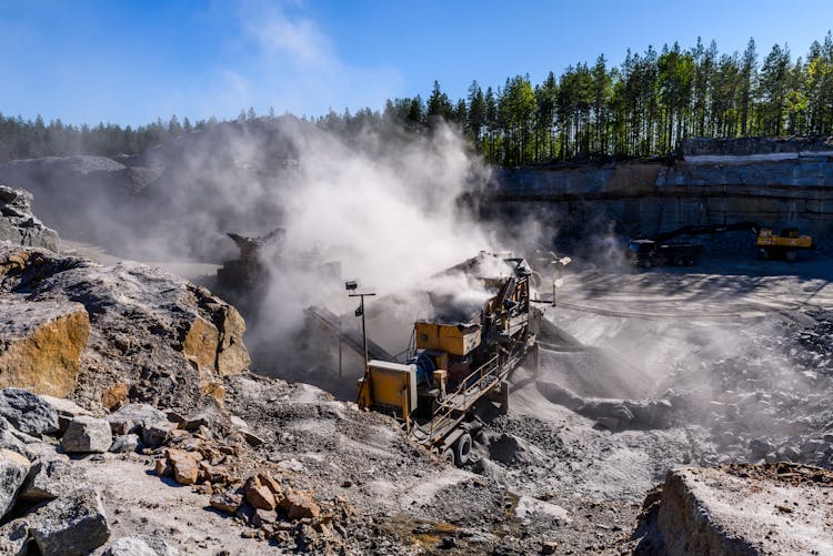 Smoke In Mining Site