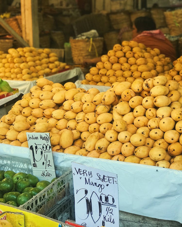 Ripe Mangoes On The Table