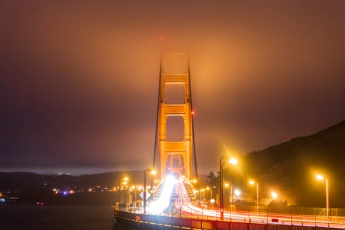 Ücretsiz açık hava, akşam, asma köprü içeren Ücretsiz stok fotoğraf Stok Fotoğraflar