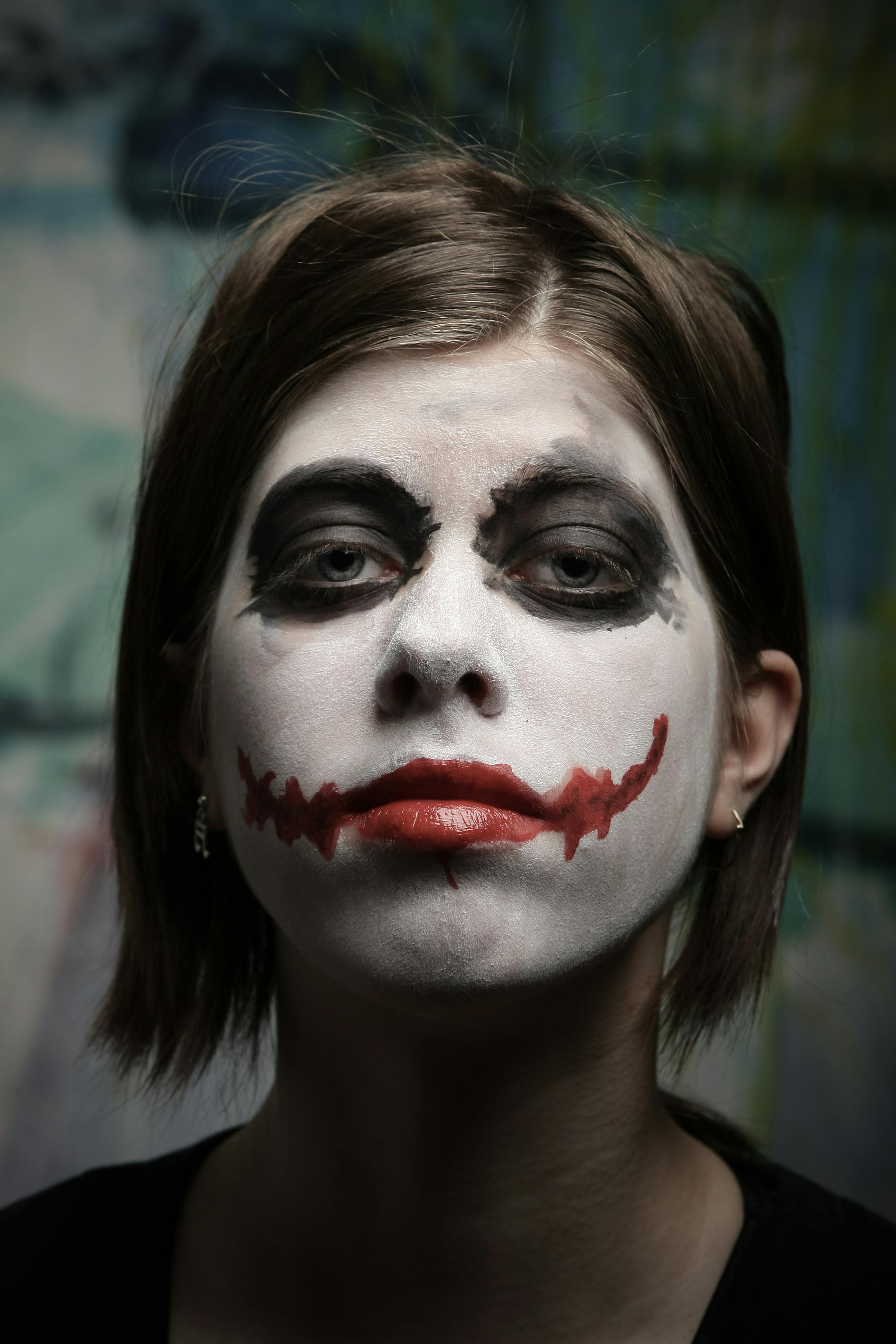 Woman With Joker Makeup Free Stock Photo