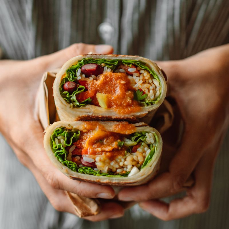 Black Bean and Rice Budget Wrap