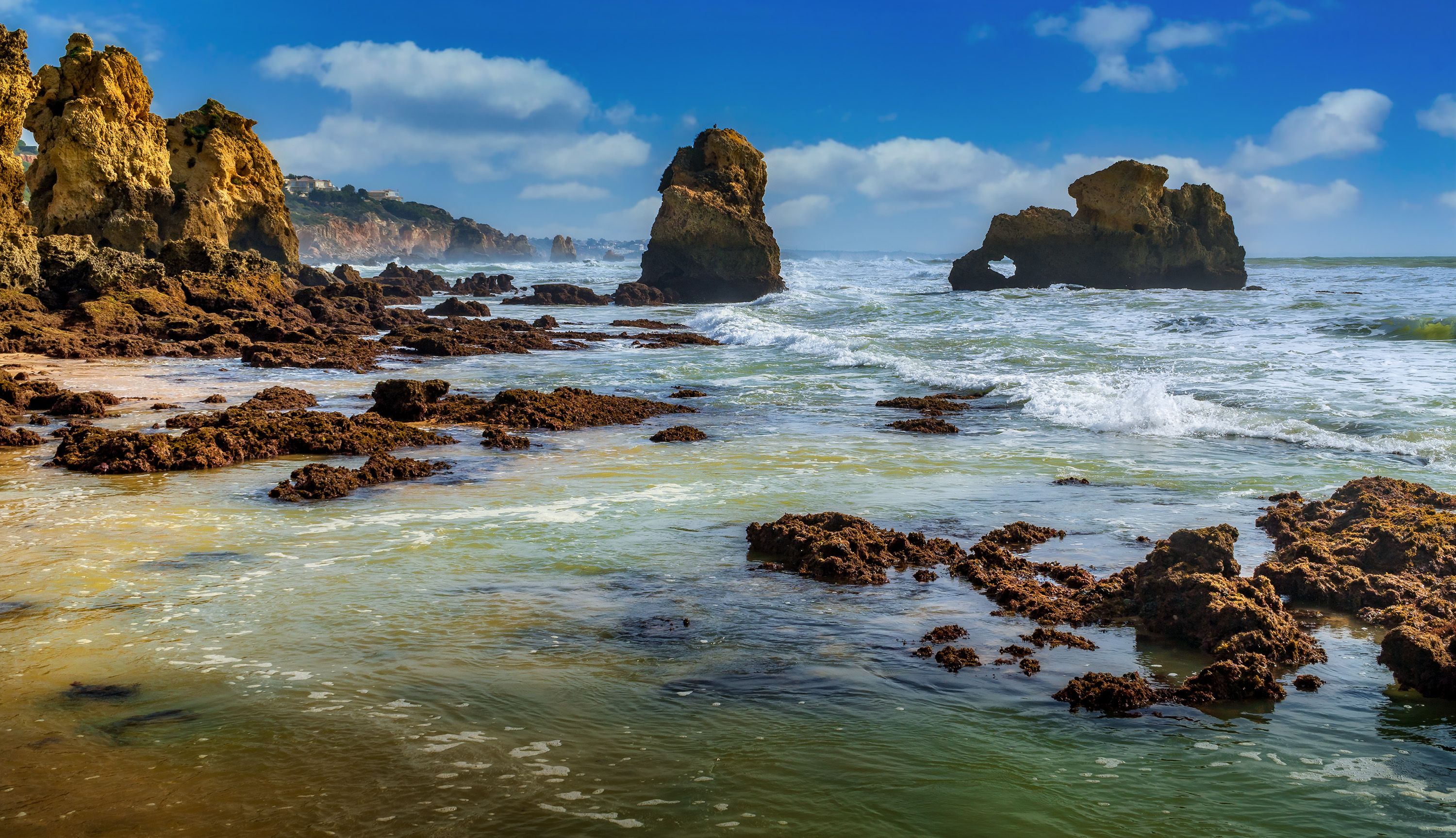 Brown Rock Formation on the Shore · Free Stock Photo