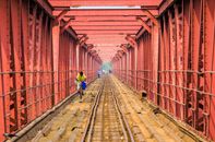 People on Bridge 