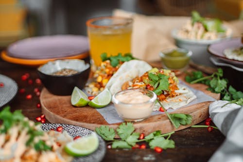 Cooked Food on Brown Wooden Tray