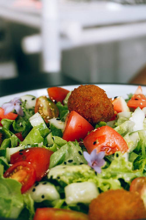 Vegetable Salad in Close Up Photography