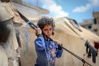 Serious ethnic girl with rope
