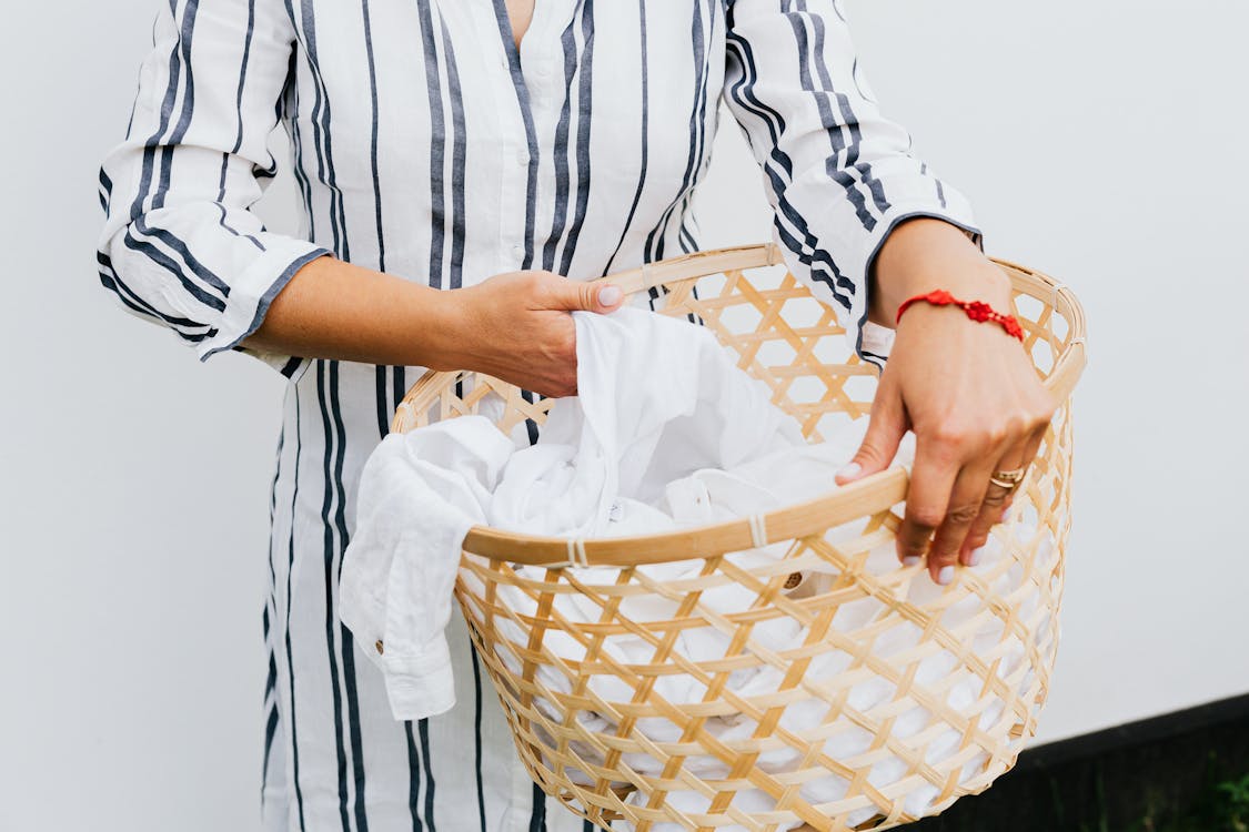Free Photo of a Person's Hands Holding a Basket Stock Photo