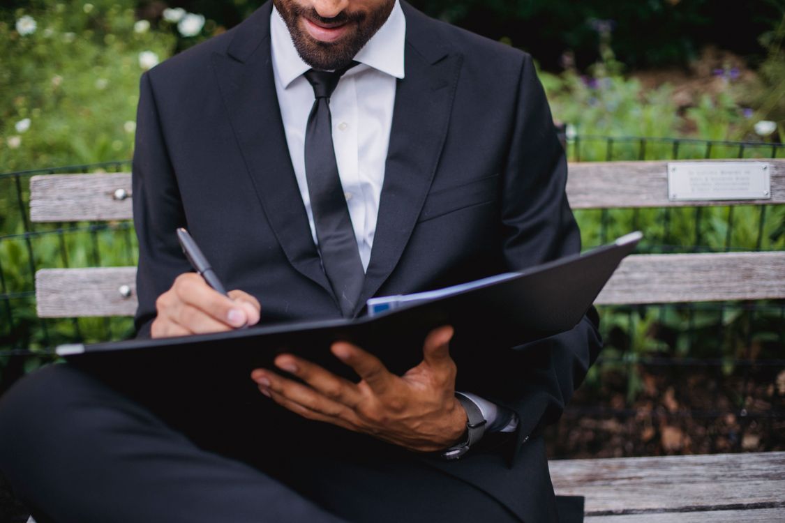 Person keeping a written record of gifts for estate planning