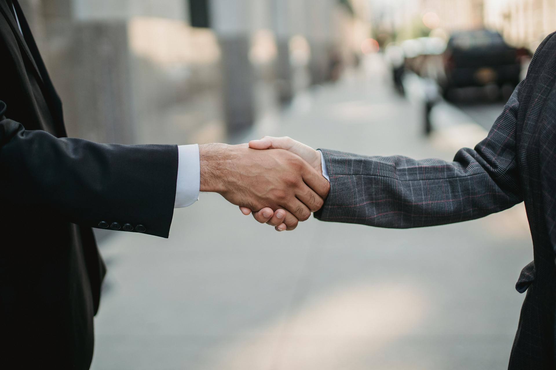 Close-up of Business People Shaking Hands