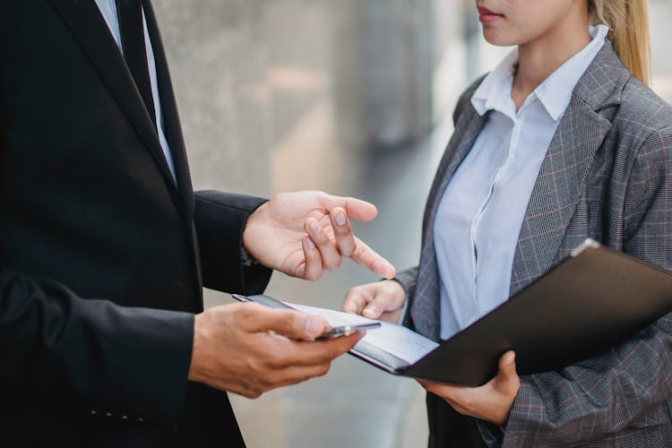 Man And Woman Negotiating