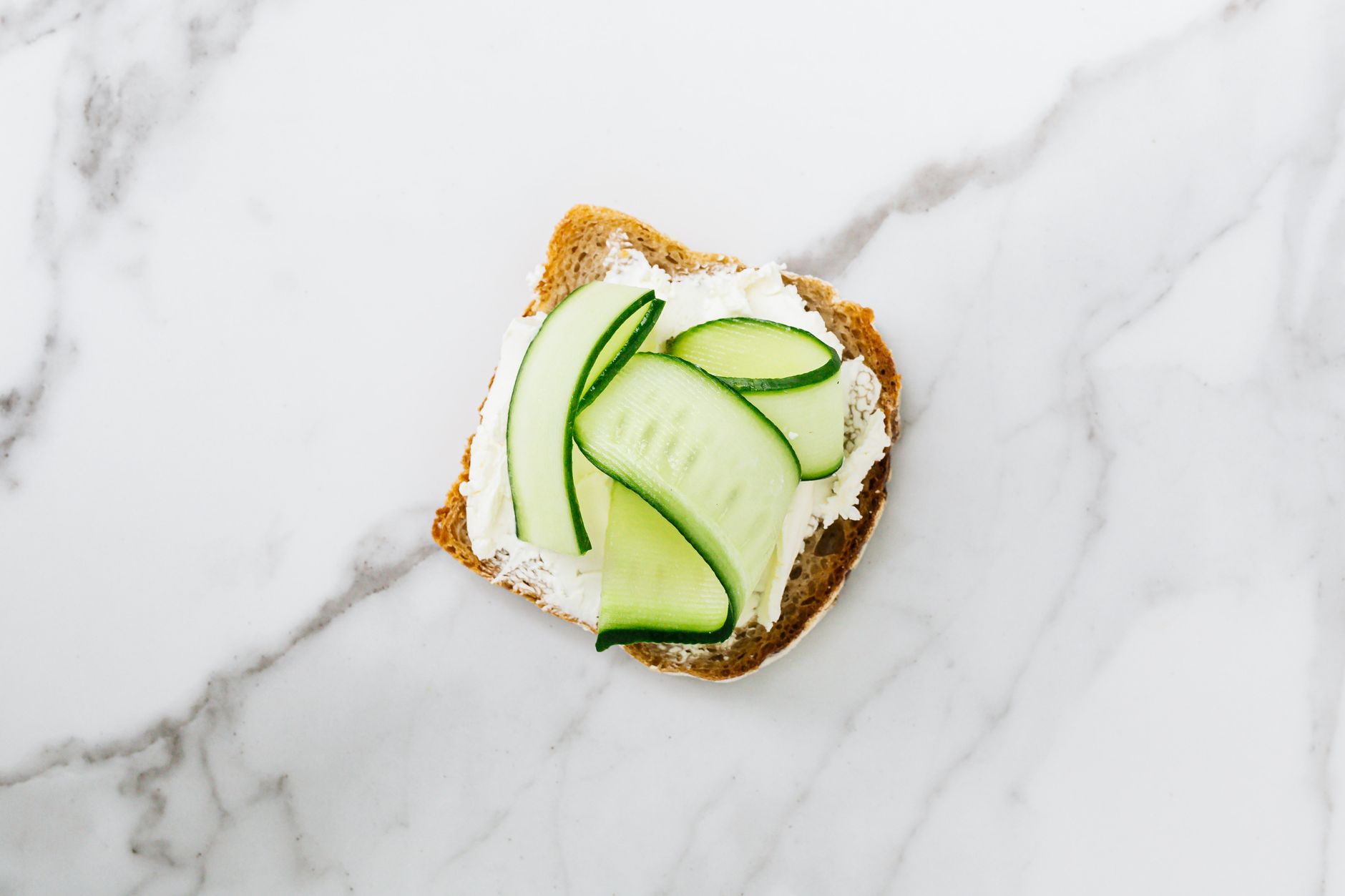 Cream Cheese Cucumber English Muffin