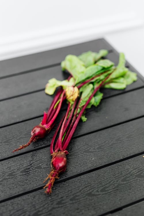 Beetroot Plants on Brown Wooden Table
