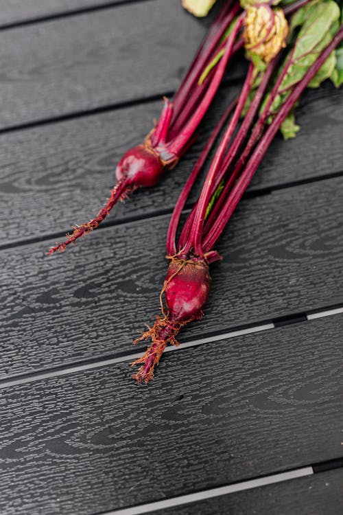 Free Red Beetroot on Gray Wooden Table Stock Photo