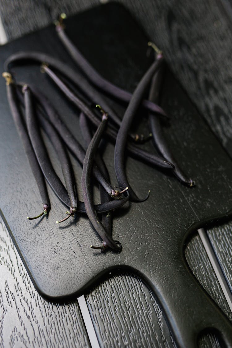 Close-up Of Black String Beans