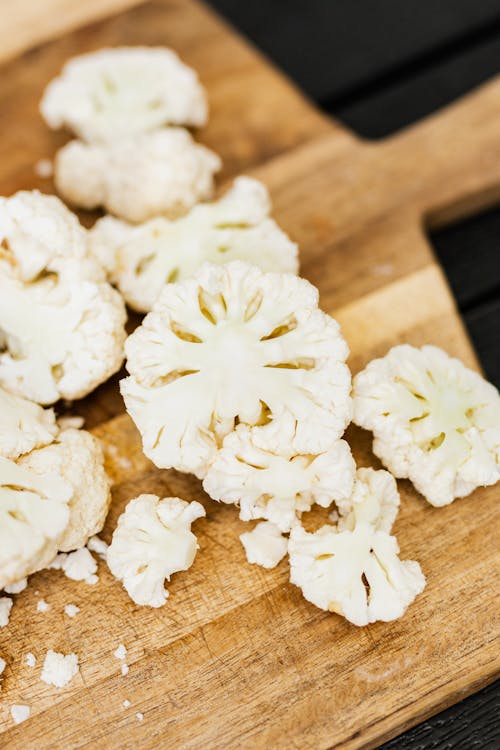 Cauliflower on a Cutting Board