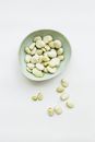 Green Beans on Green Ceramic Bowl