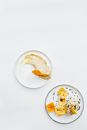 White Ceramic Plate With Brown Food