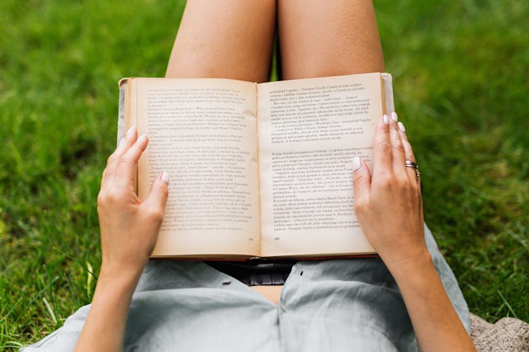 Woman Reading Book POV