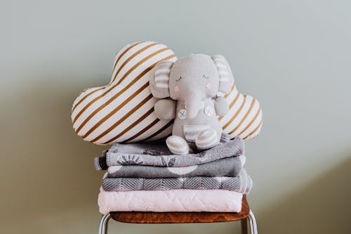 Free Fluffy Accessories for Baby Bedtime  Stock Photo