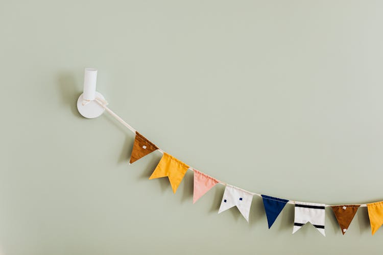 Pennant Banners Hanging On The Wall