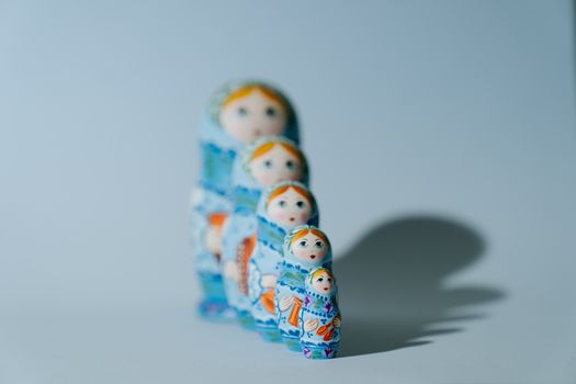 2 White Blue and Yellow Ceramic Owl Figurines