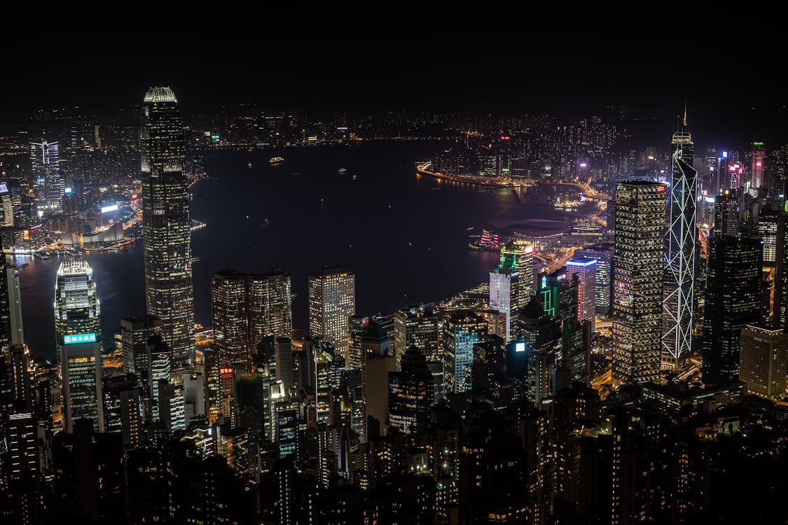 Photo of Buildings in the City at Night