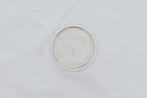 White Round Container on White Background