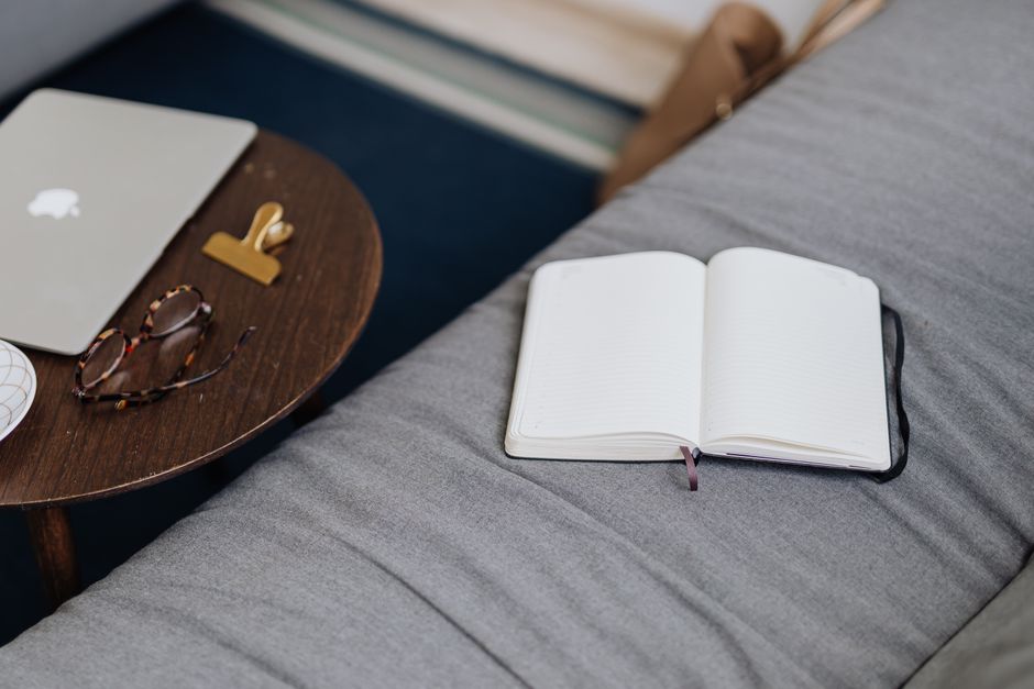 practice notebook setup natural light lifestyle photo 2