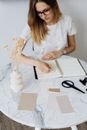 Interior Designer Working in Office