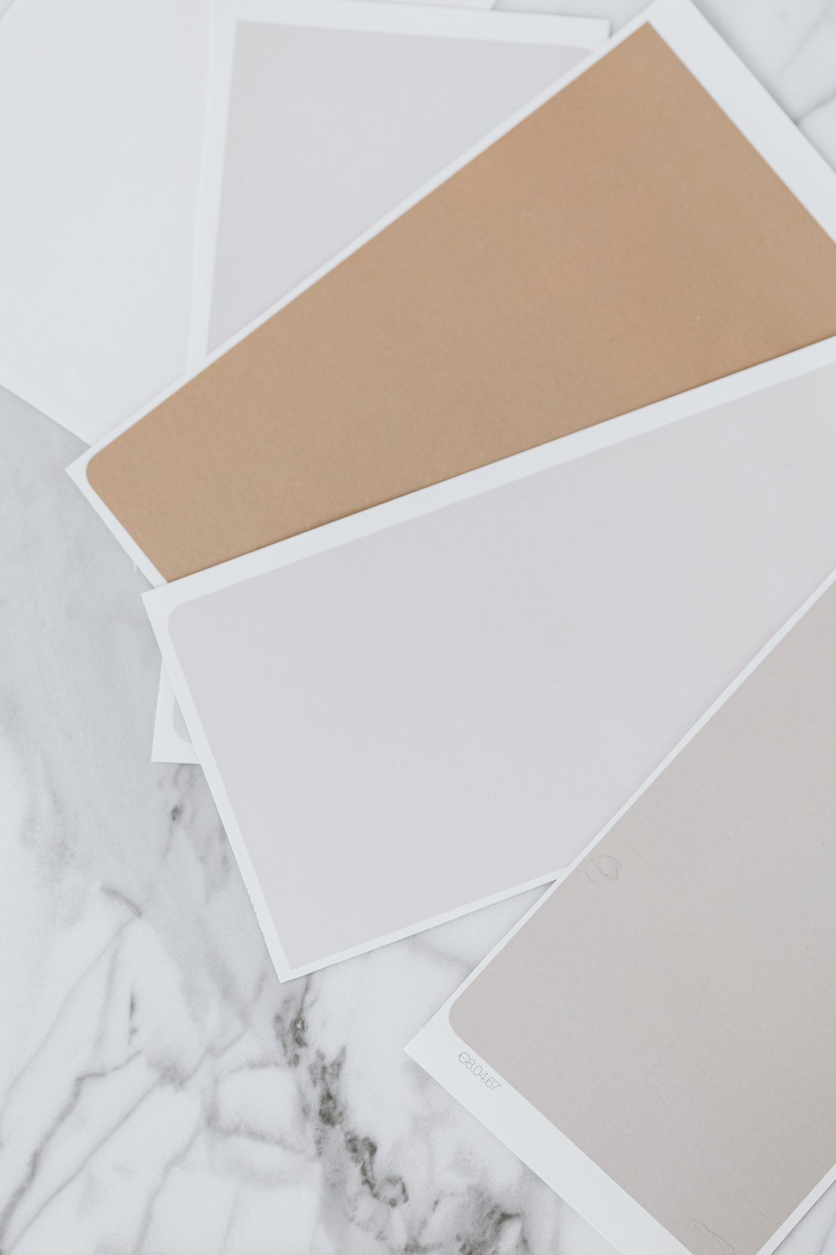 Paint colour swatches in beige and neutral tones