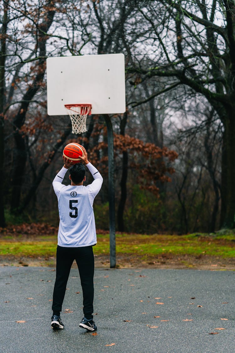 Man Playing Basketball