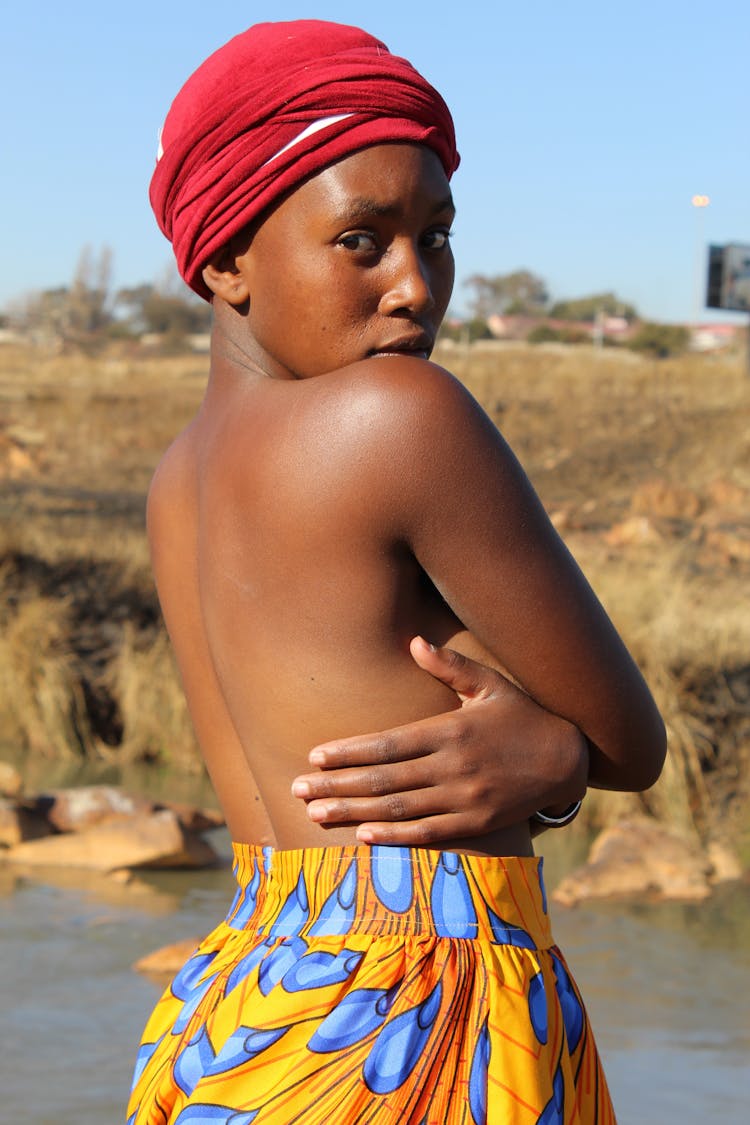 Woman In Turban And Bare Back 