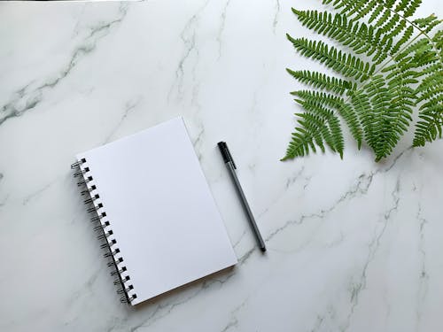 Free White Spiral Notebook Beside Black Pen Stock Photo